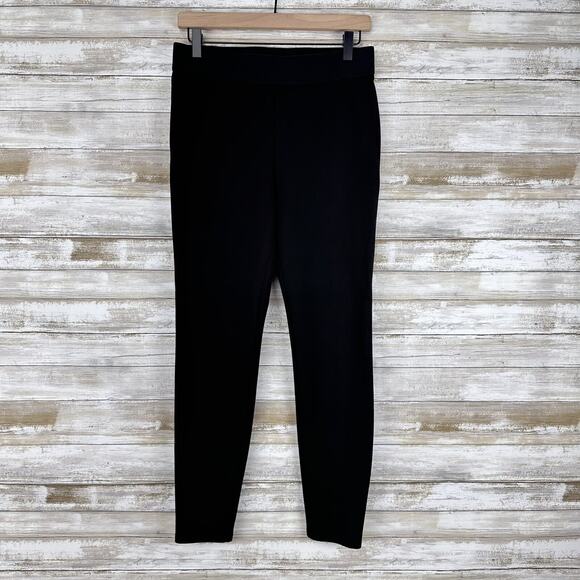 rag & bone Reilly Ponte Pull On Pants Womens Medium Ankle Zip Black Stretch Moto - Picture 2 of 15